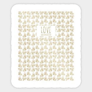 Golden love Sticker